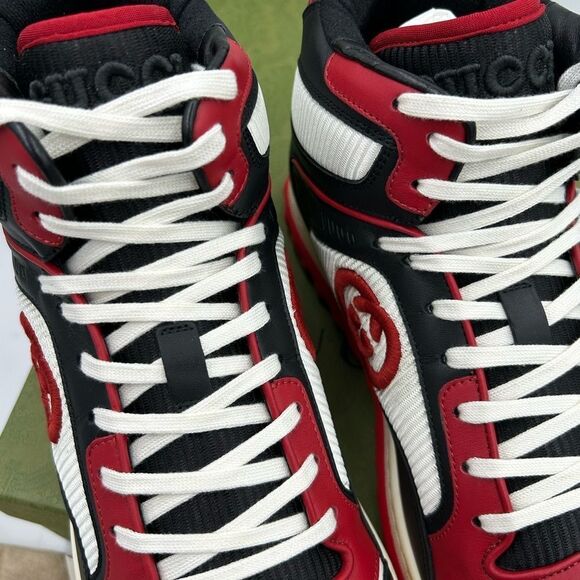 Men’s Gucci MAC 80 high top leather sneakers size 11 made in Italy - Picture 6 of 10